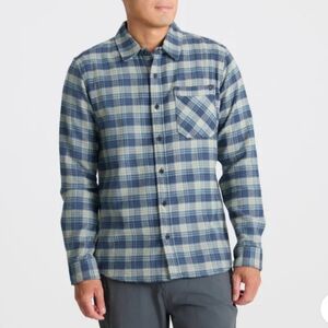 Roark Blue and Gray Plaid Shirt Jacket